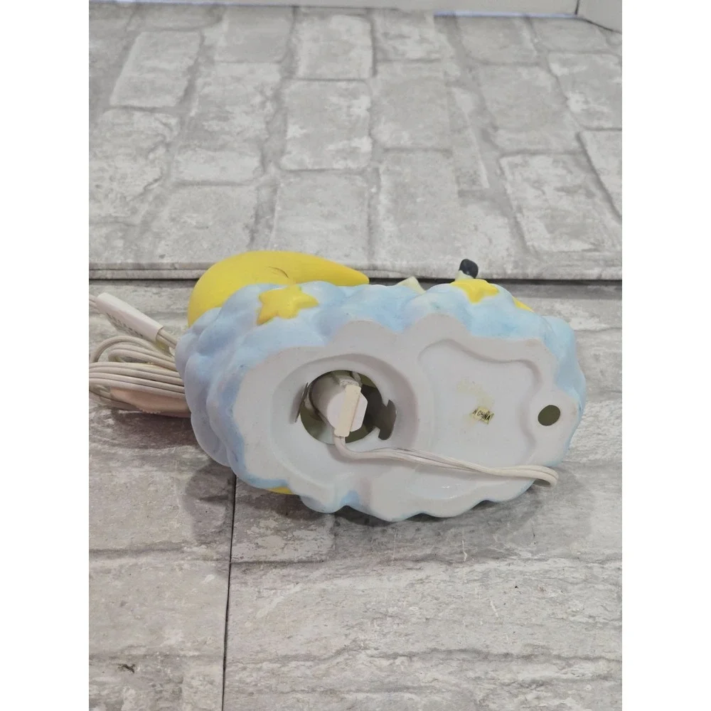 Fine Porcelain Cow Jumps Over The‎ Moon Nightlight Figurine On/Off Switch